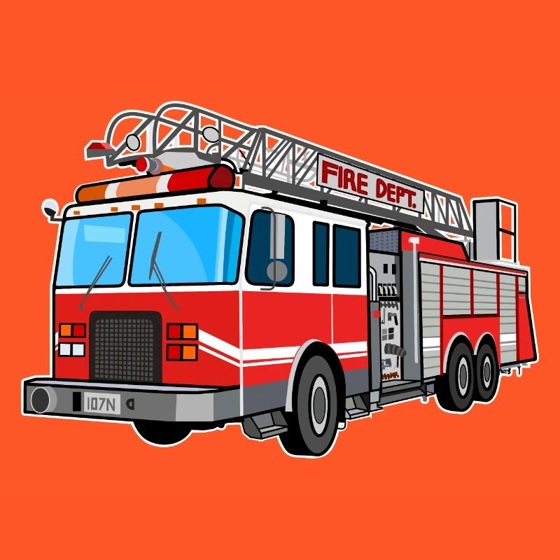 Fire brigade, fire engine, firefighter, extinguish