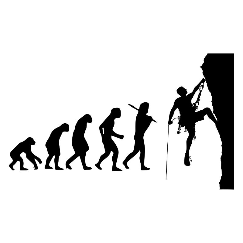 Klettern Kletterer Climbing Evolution Geschenk
