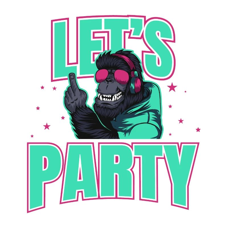 Let ́s Party DJ Monkey Celebration Gorilla Gift Idea