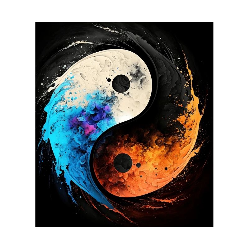 Symbole abstrait Yin et Yang