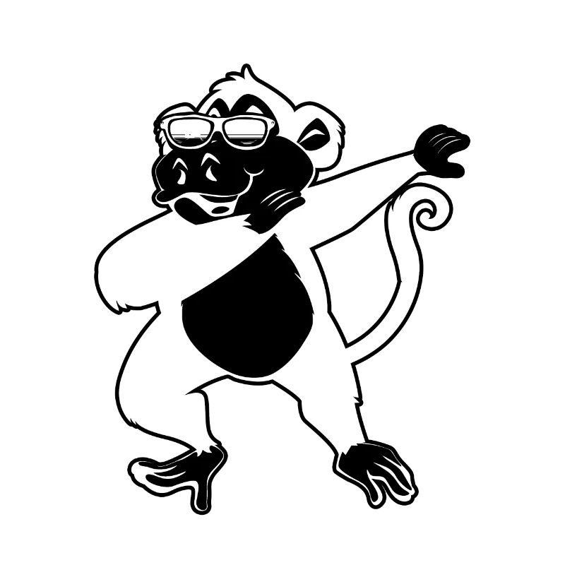 Dab Dance Monkey Lover Orangutan Monkey - Dabbing