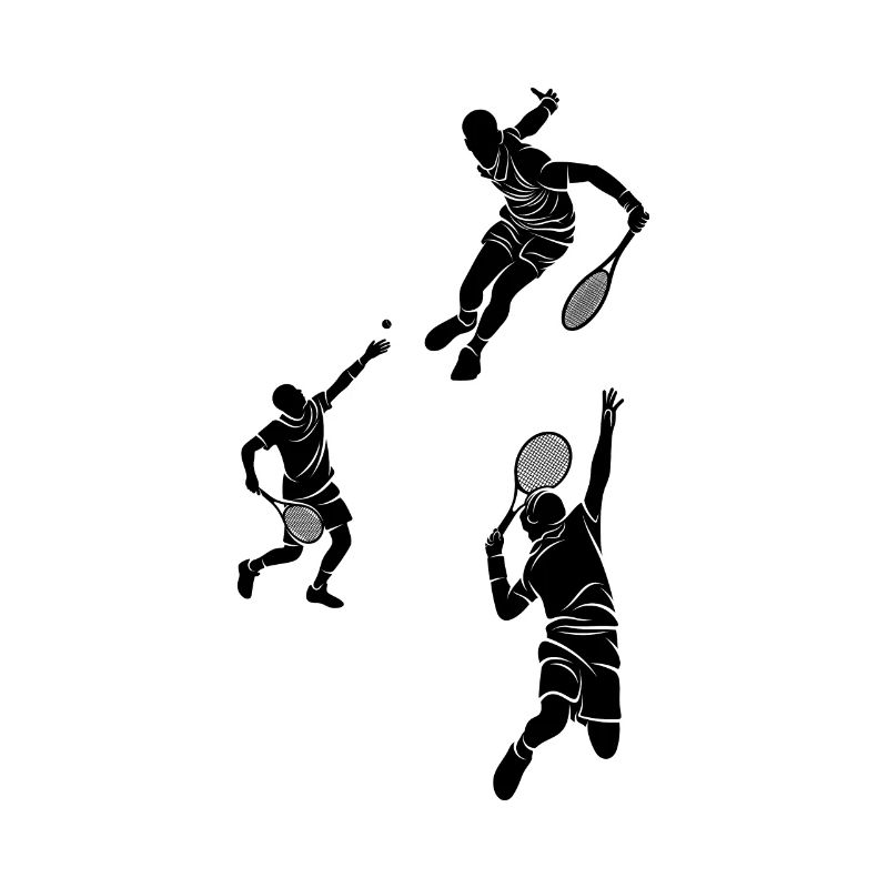 Playing Squash player silhouettes Squash
