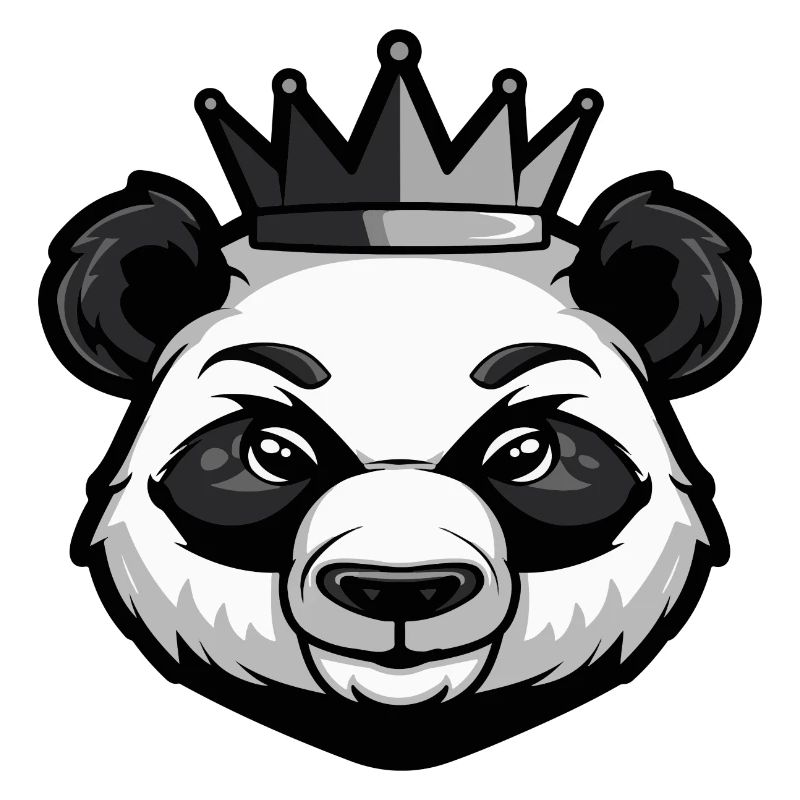 Panda Kopf Krone