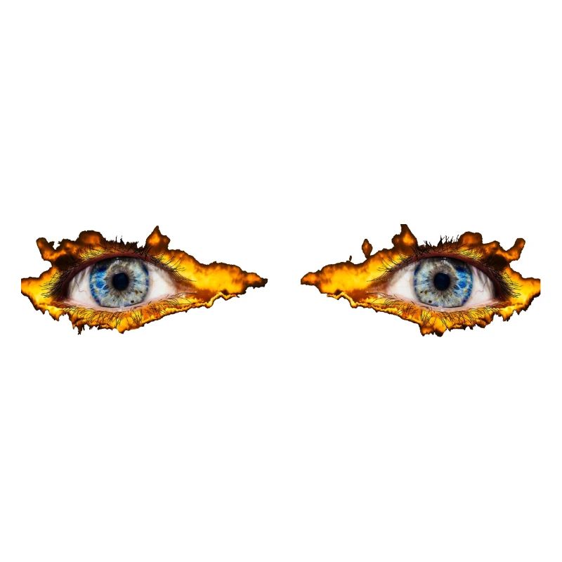 Explosion des yeux de feu