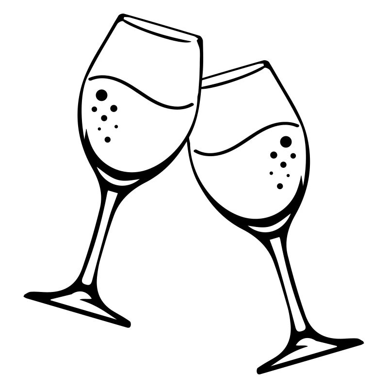 Icône de verre à vin mousseux