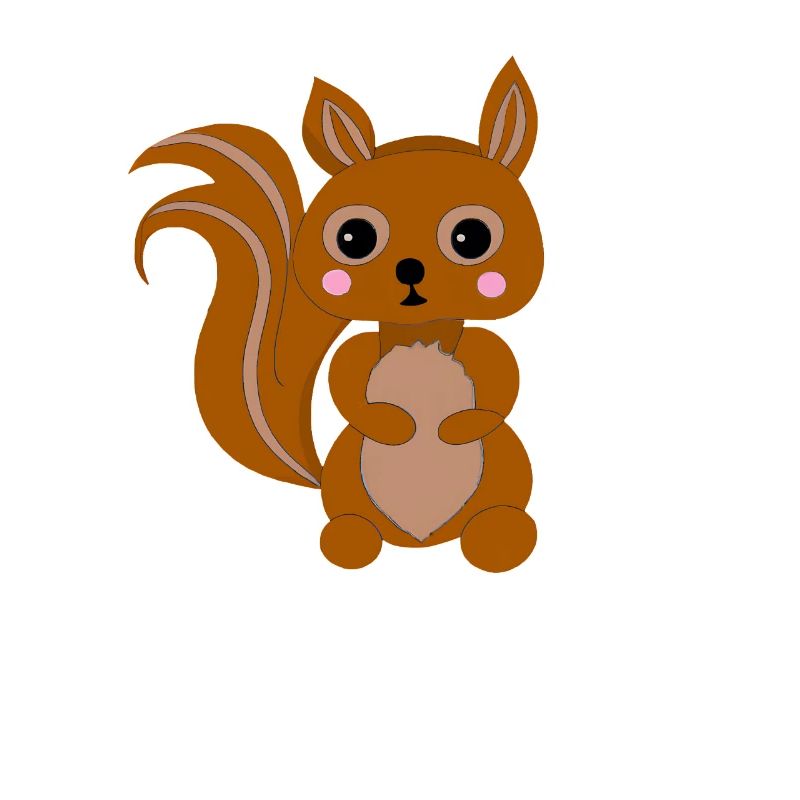 Écureuil Kawaii mignon