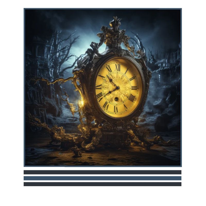 Midnight Clock & Ghosts Vintage Gothic Tee
