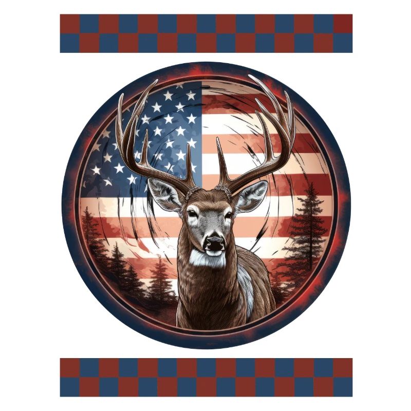 Objectif Fisheye Drapeau américain Feu Camo Cerf dynamique