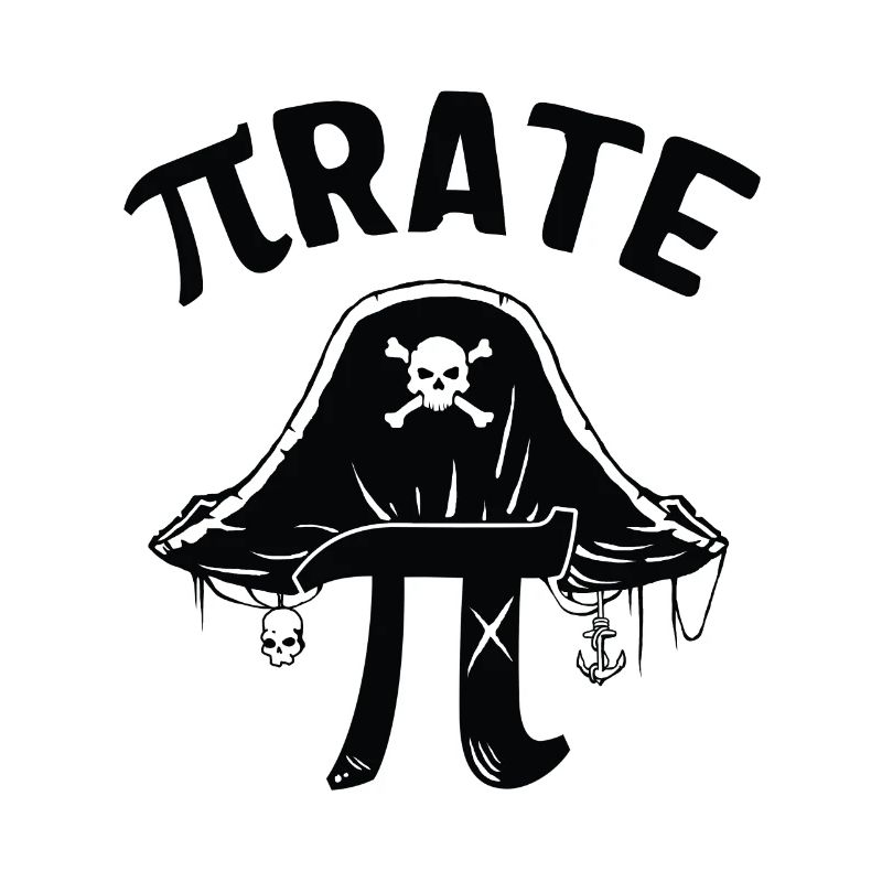 Pi Day Pirate Hat Skull Sailor Math Teacher