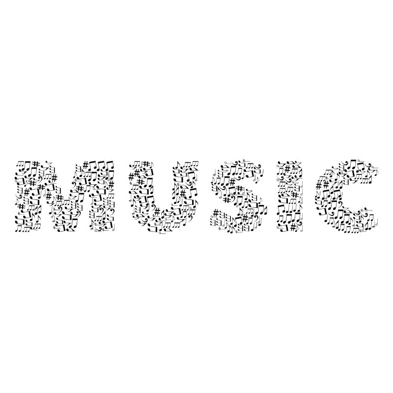 Music text written in notes.
