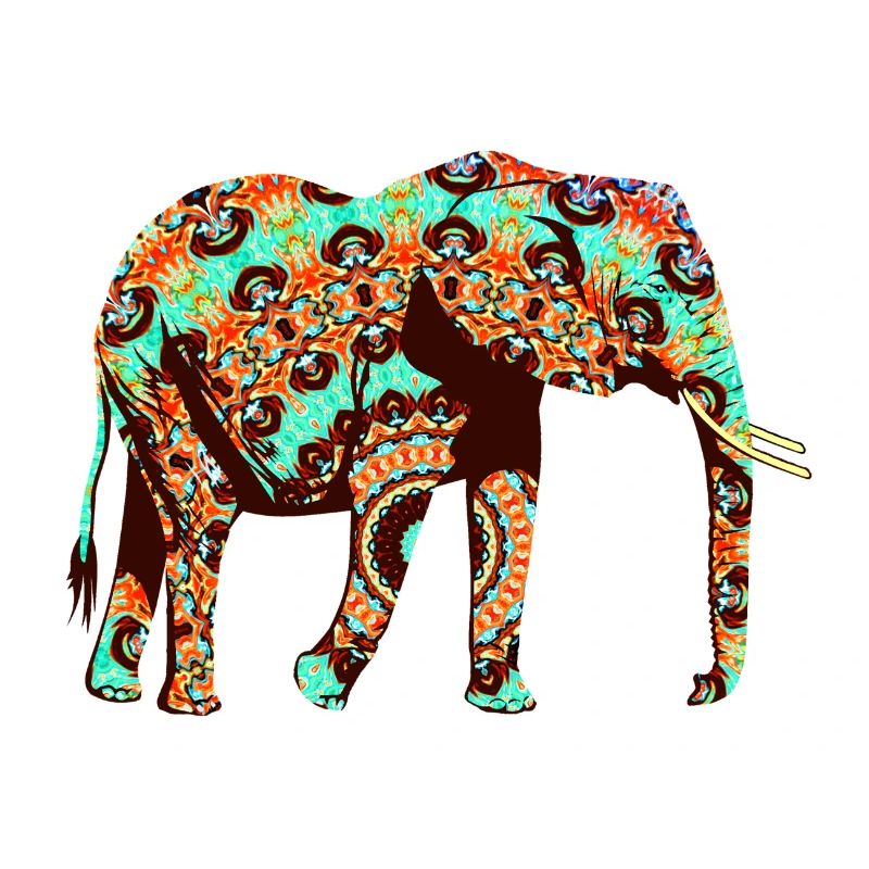 Indian elephant mandala pattern