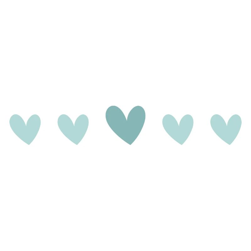 cœurs turquoise