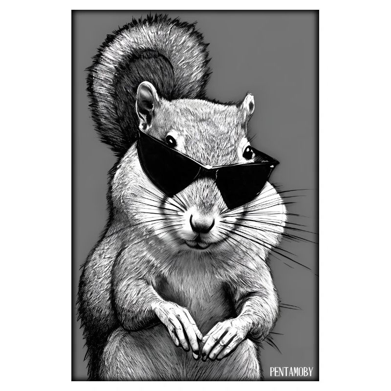 Eichhörnchen Sonnenbrille Wildtier Waldtier Wald