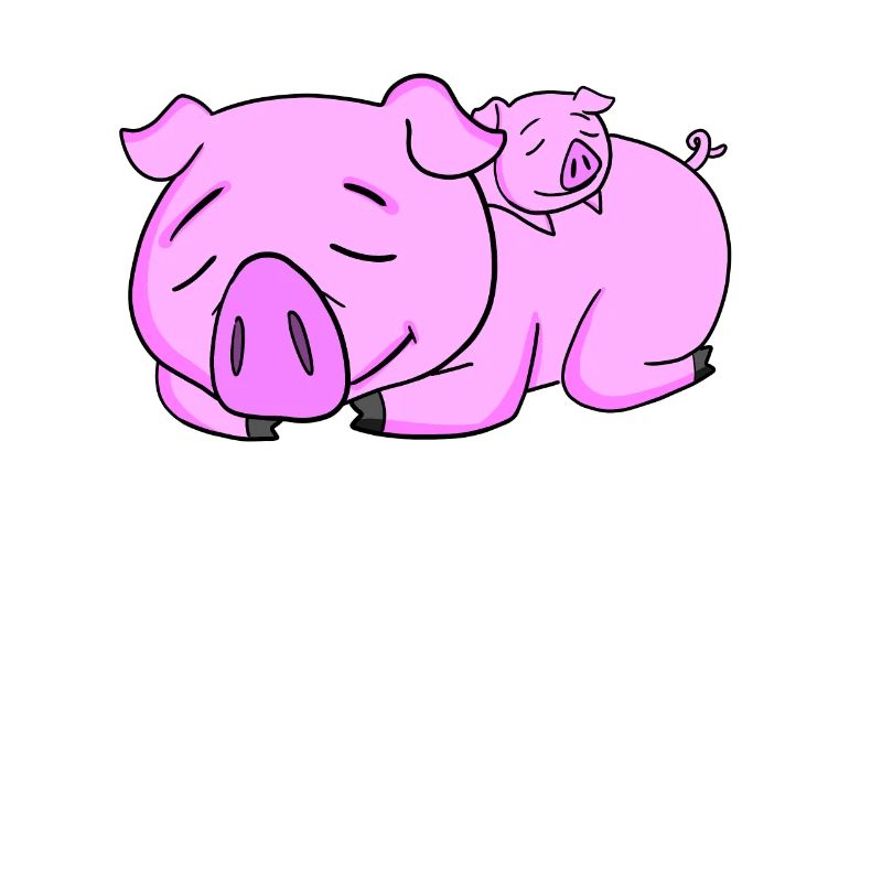 Cochon avec bébé cochon