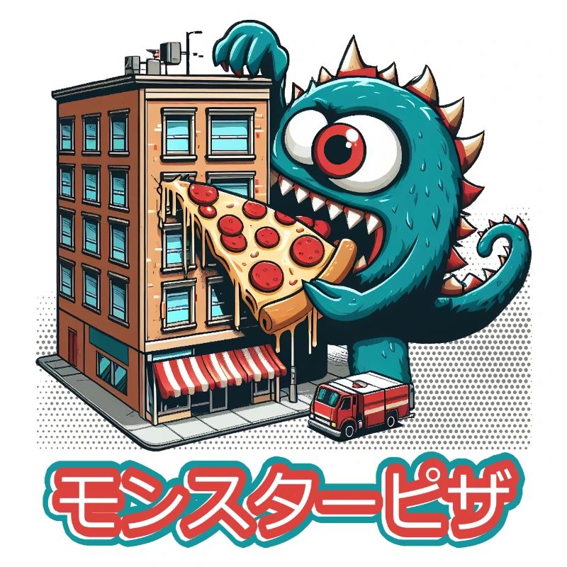 Pizza Monster Funny