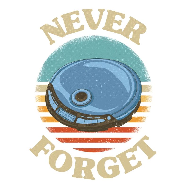 Retro cd player Never Forget Nostalgia Vintage