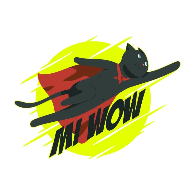 MI WOW super-héros chat volant