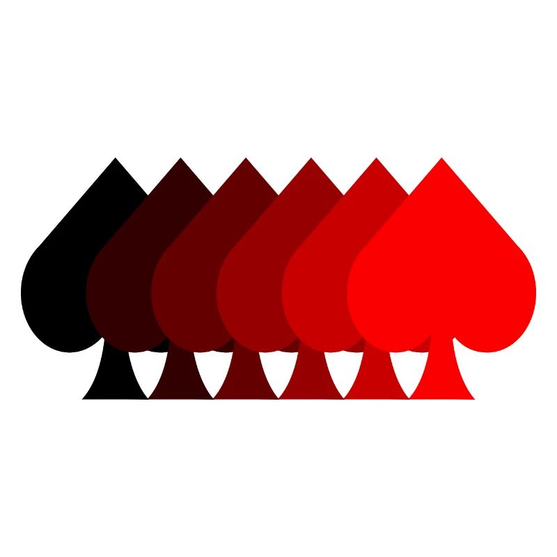 Signes de pique de différentes couleurs | Dégradé de couleur