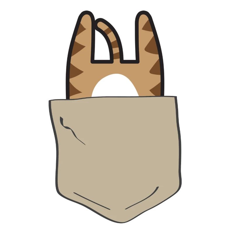 Kätzchen in Brusttasche