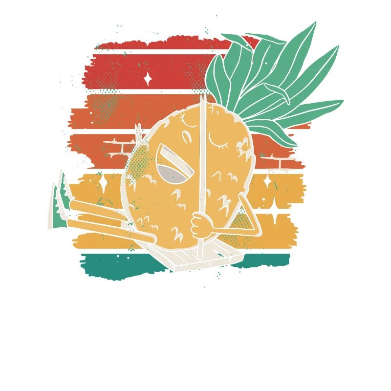 Pineapple swing retro design for beach lovers