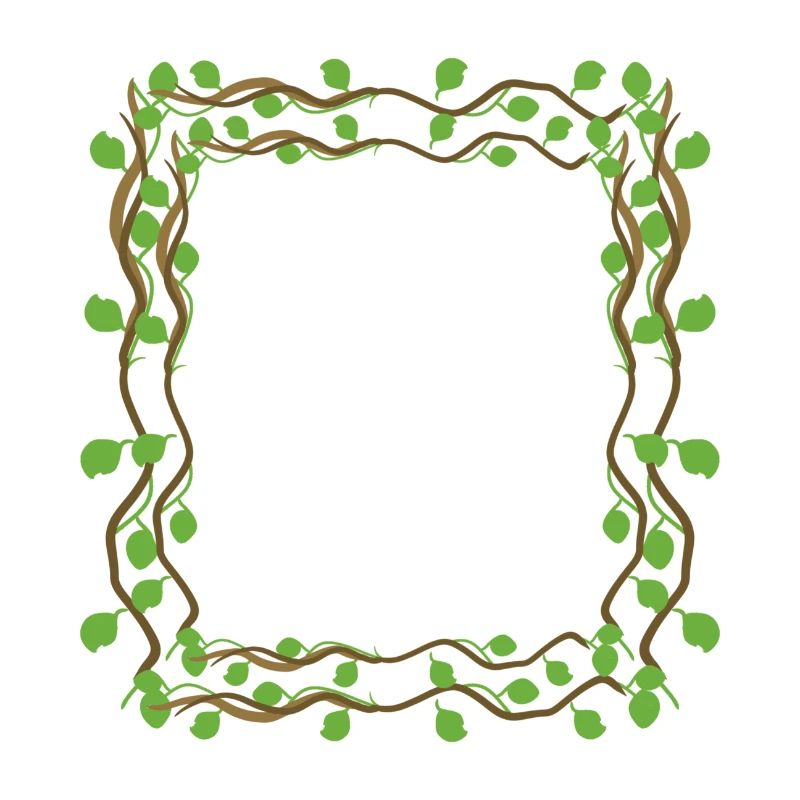 Leaves Square Shape Square Frame