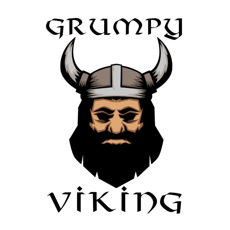 Grumpy Viking Funny cartoon viking