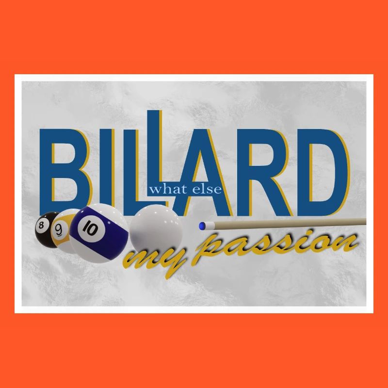 Conception de billard, Art mural, Affiche, Billard de piscine