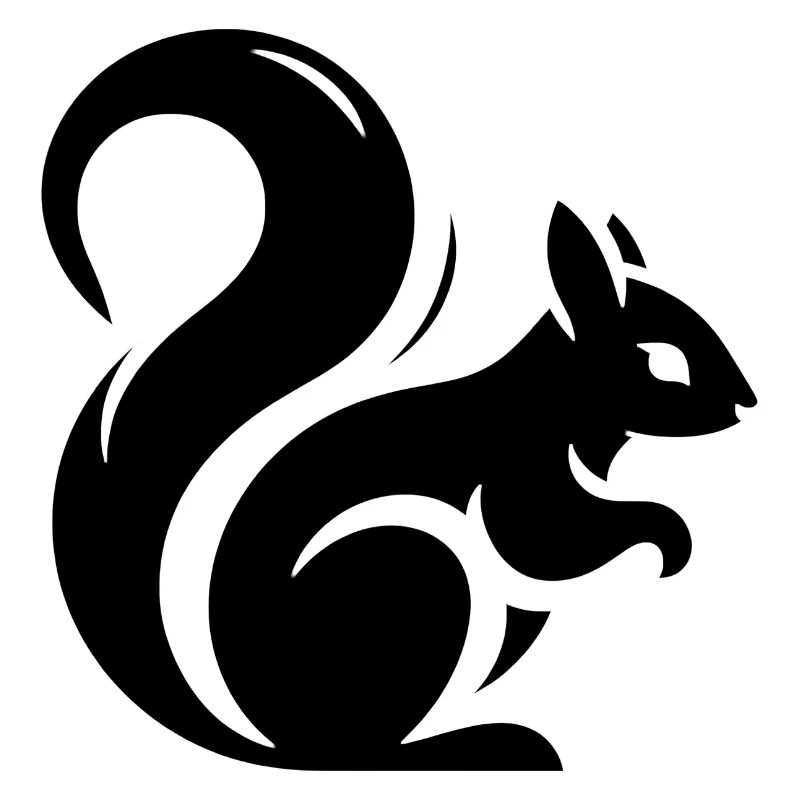 Minimalistische Eichhörnchen-Silhouette