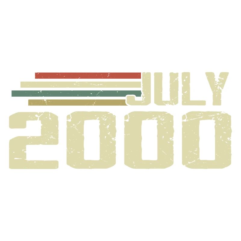 Birthday July 2000 Year 2000 July Vintage 2000
