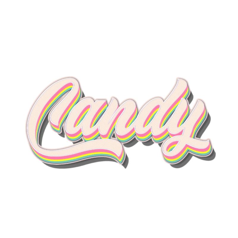 Candy lettering Retro