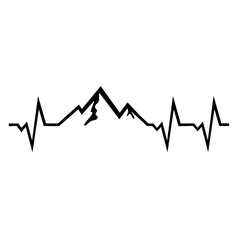 Mountain and ECG Heartbeat