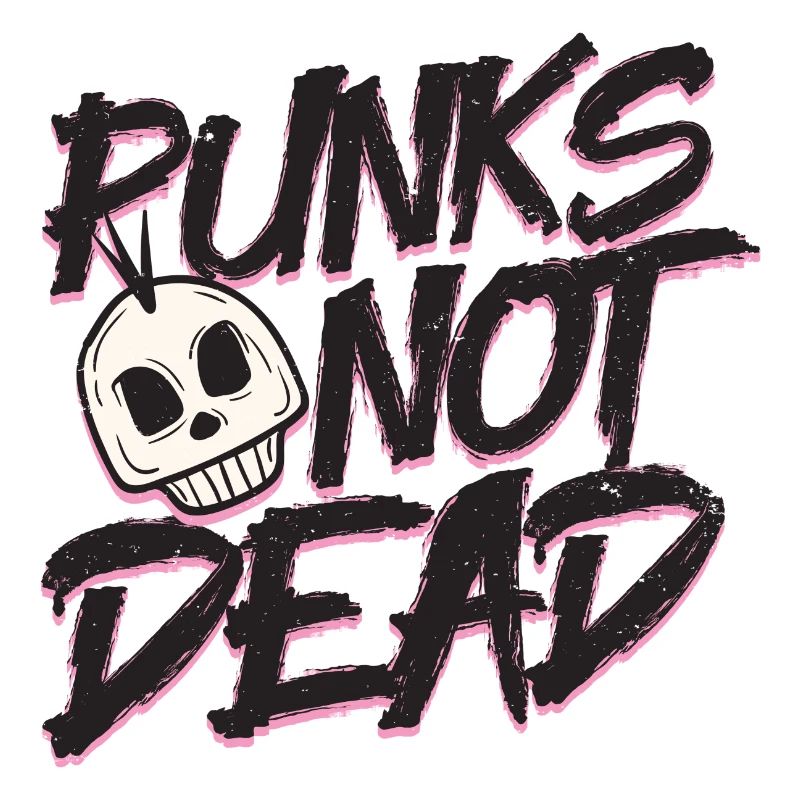 Idée cadeau punks pas mort tête de mort tête de rock n roll