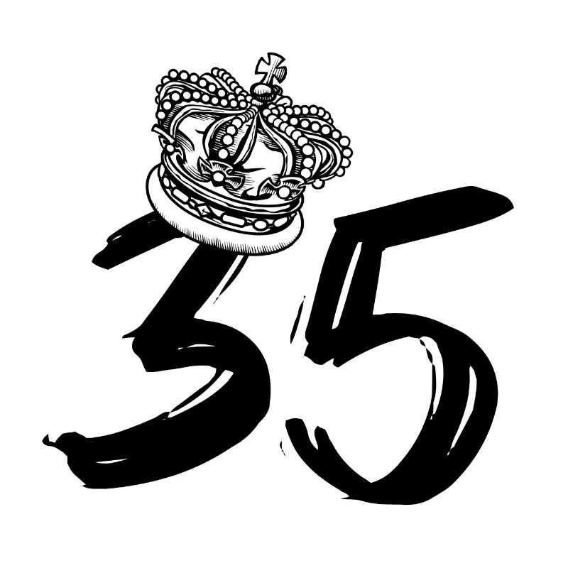 35 years with a crown - gift