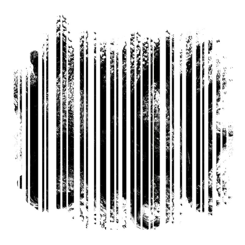 Optical illusion barcode that resembles a forest
