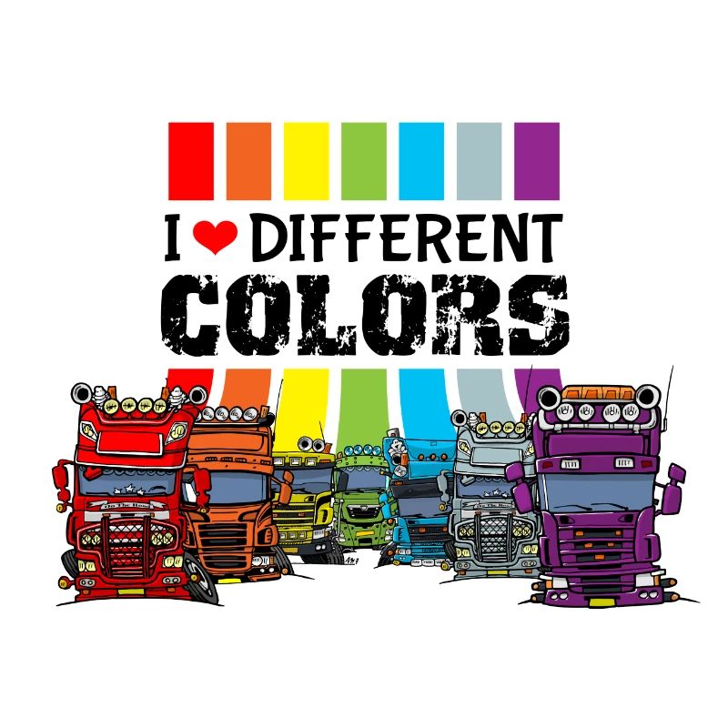 J'adore les différents camions de couleurs