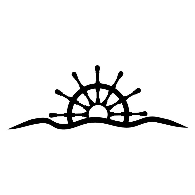 Steering wheel under water waves design