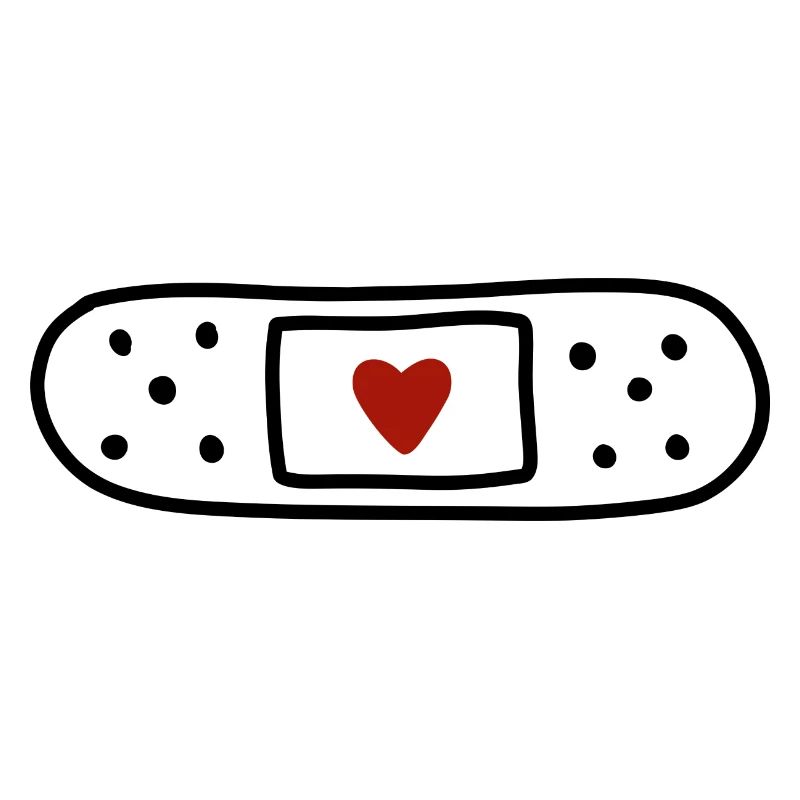 Pflaster Herz Doodle