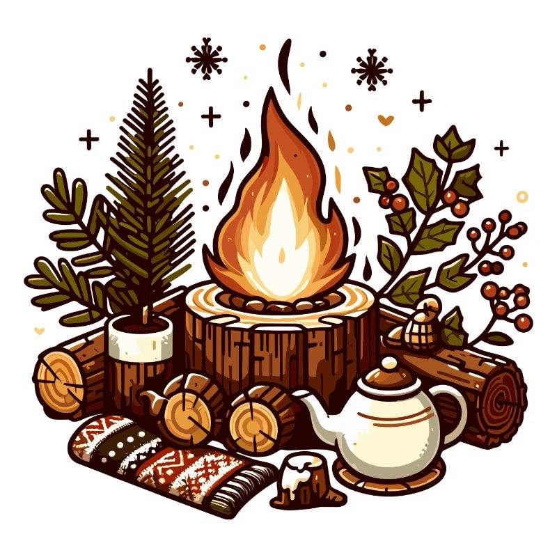 FOYER D’HIVER ÉCHARPE DE NOËL THÉIÈRE VERT