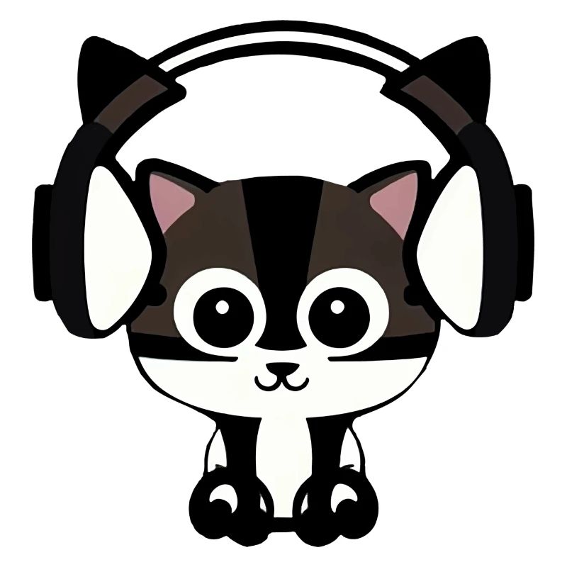 Melodische Samtpfote: Katze mit Headset
