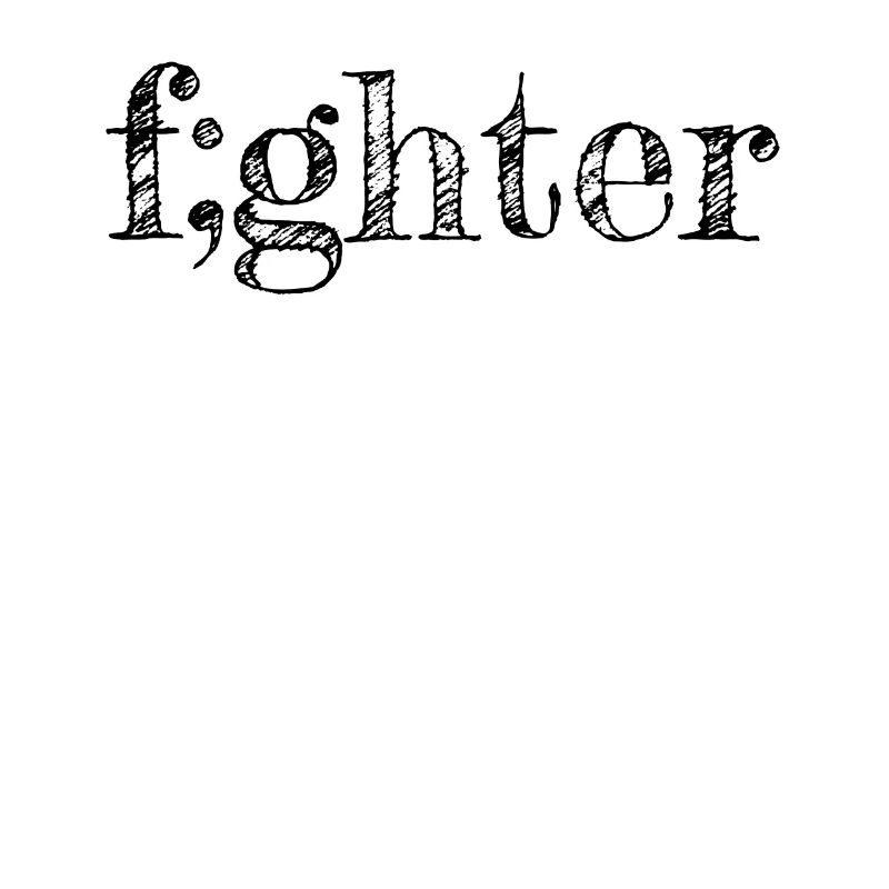 fighter kämpfer geschenkidee semikolon depression