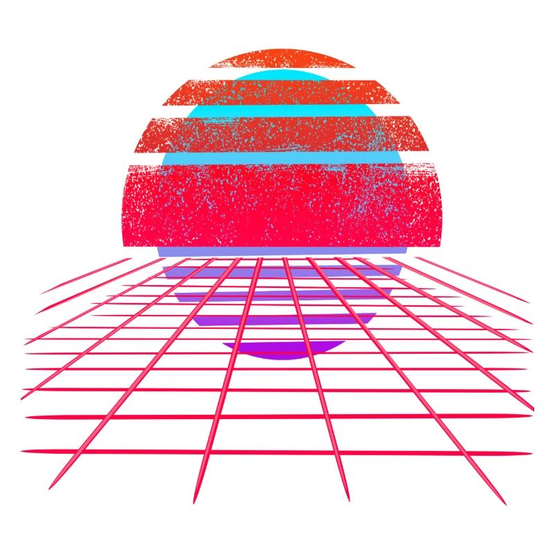 Rétro Wave Sunset Vaporwave