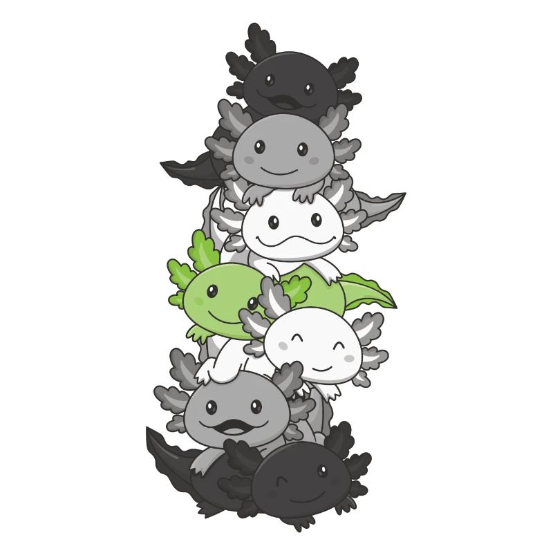 Agender Flag Non Binary Pride LGBTQ Axolotl