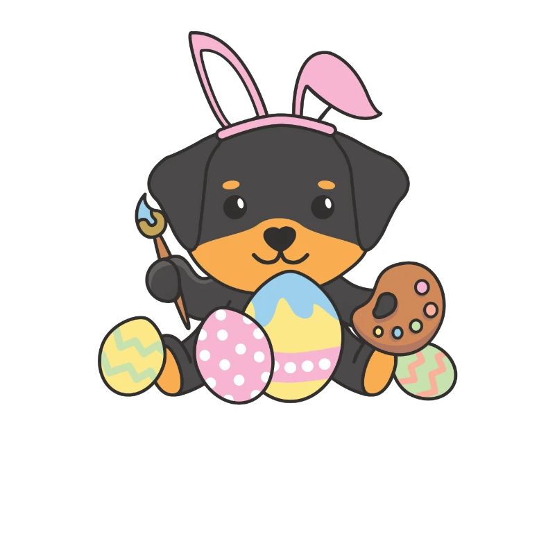 happy easter süßes Rottweiler Ostern Hunde