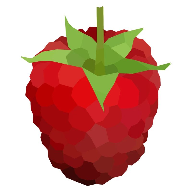 Low Poly Art [LPA] raspberry design