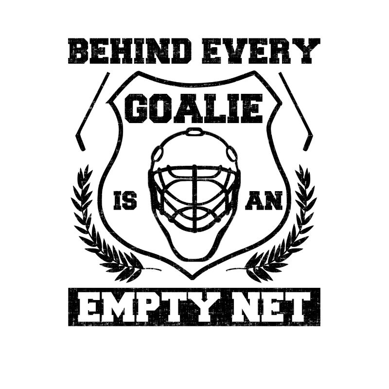 Hockey-Torhüter Hinter jedem Torhüter steht ein Leerer