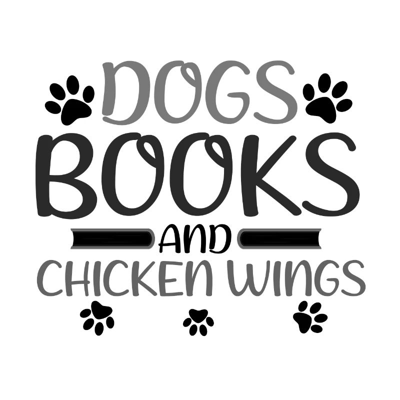 Buch Lover Geschenk Hunde Bücher und Chicken Wings Geschenk