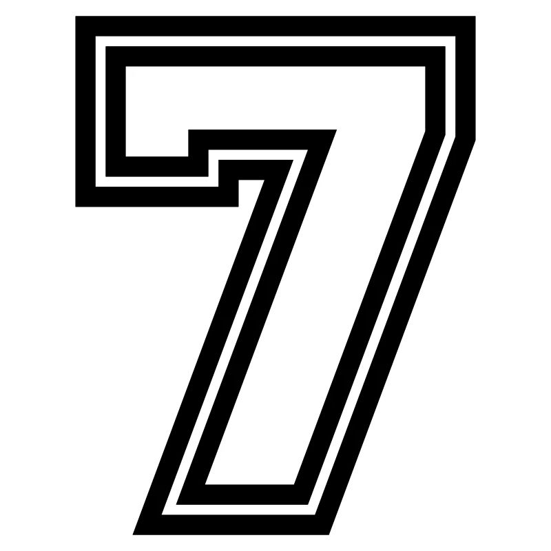 7 Number symbol