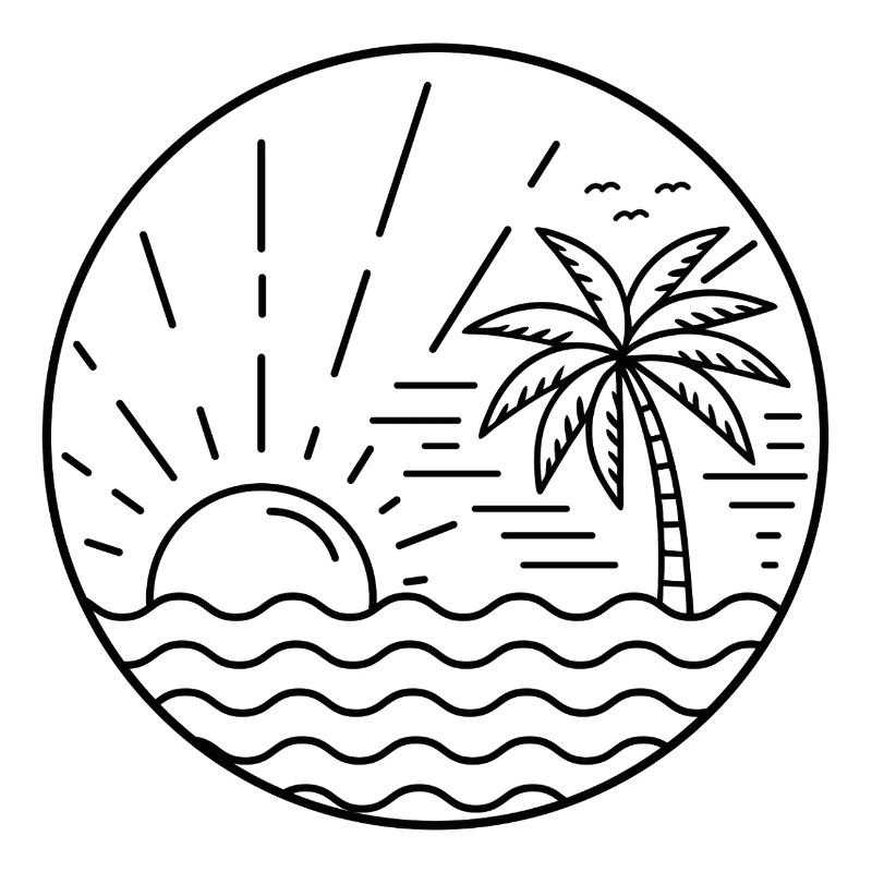 Cercle du coucher de soleil