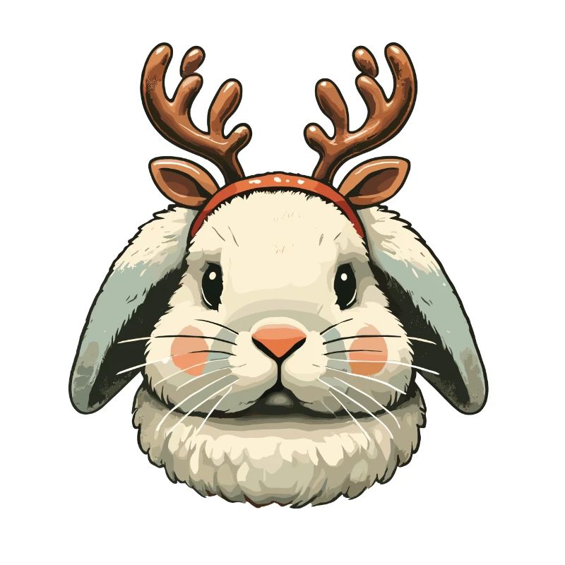 Conception de lapin de renne mignon de Noël