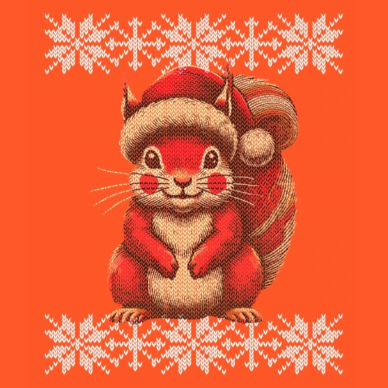 Christmas squirrel with cap